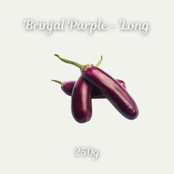 Brinjal long Purple 250 Grams